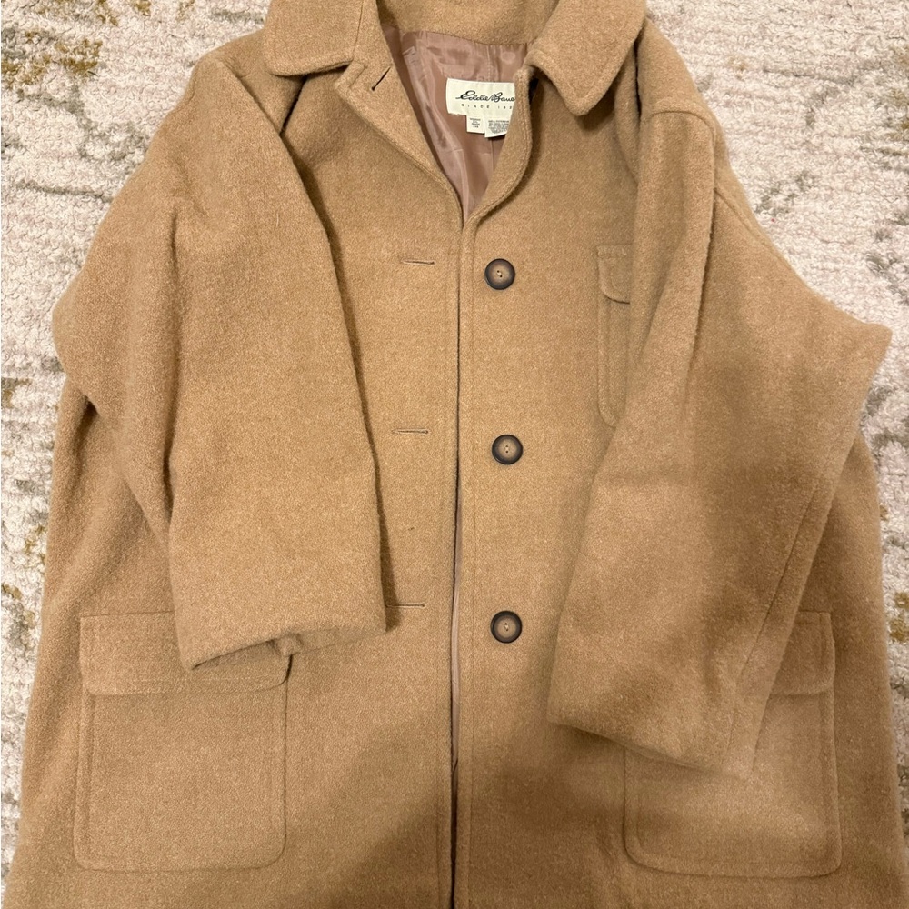 Eddie Bauer Tan Pea Coat 🧥